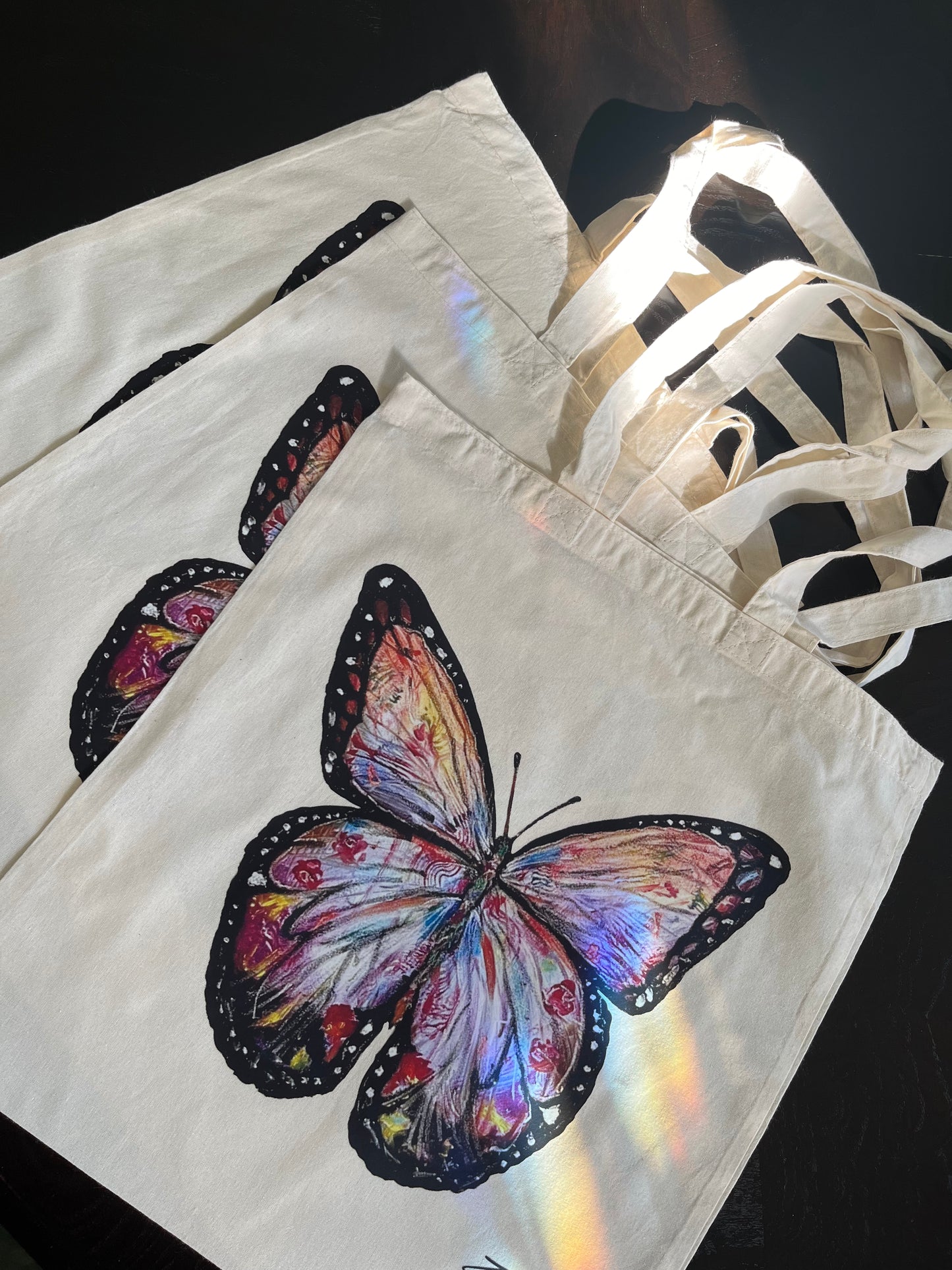 The Rainbow Butterfly Tote Bag